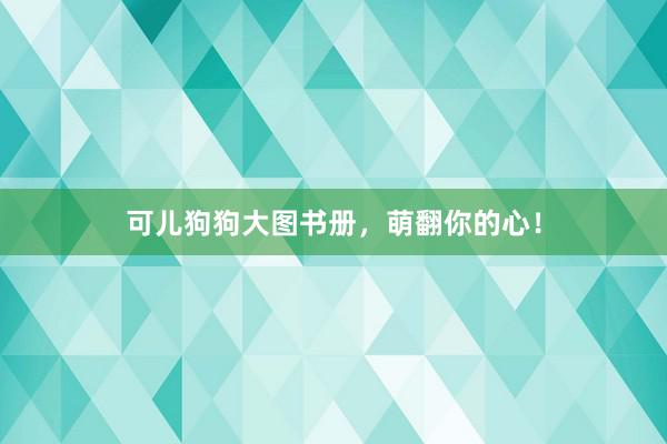 可儿狗狗大图书册，萌翻你的心！